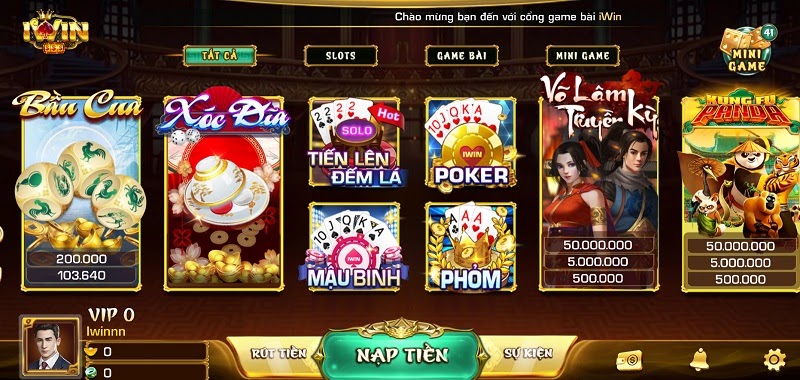 Cổng game bài đổi thưởng uy tín Iwin