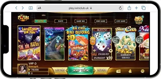 So sánh lượng người chơi Nổ Hũ tại iWin Club vs 12Fun