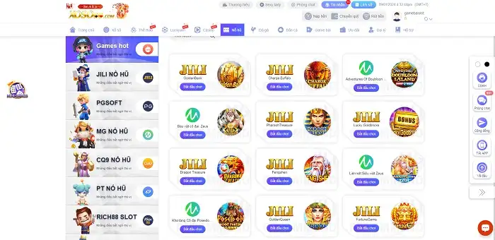 Sảnh game quay hũ online tại Xoso66 iO